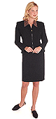 Ultrasuede Leopard Trim Skirt Set
